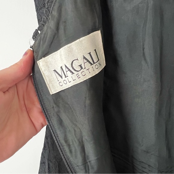 Vintage 80s 90s Lace Black Dress by Magali Collection - Picture 8 of 8